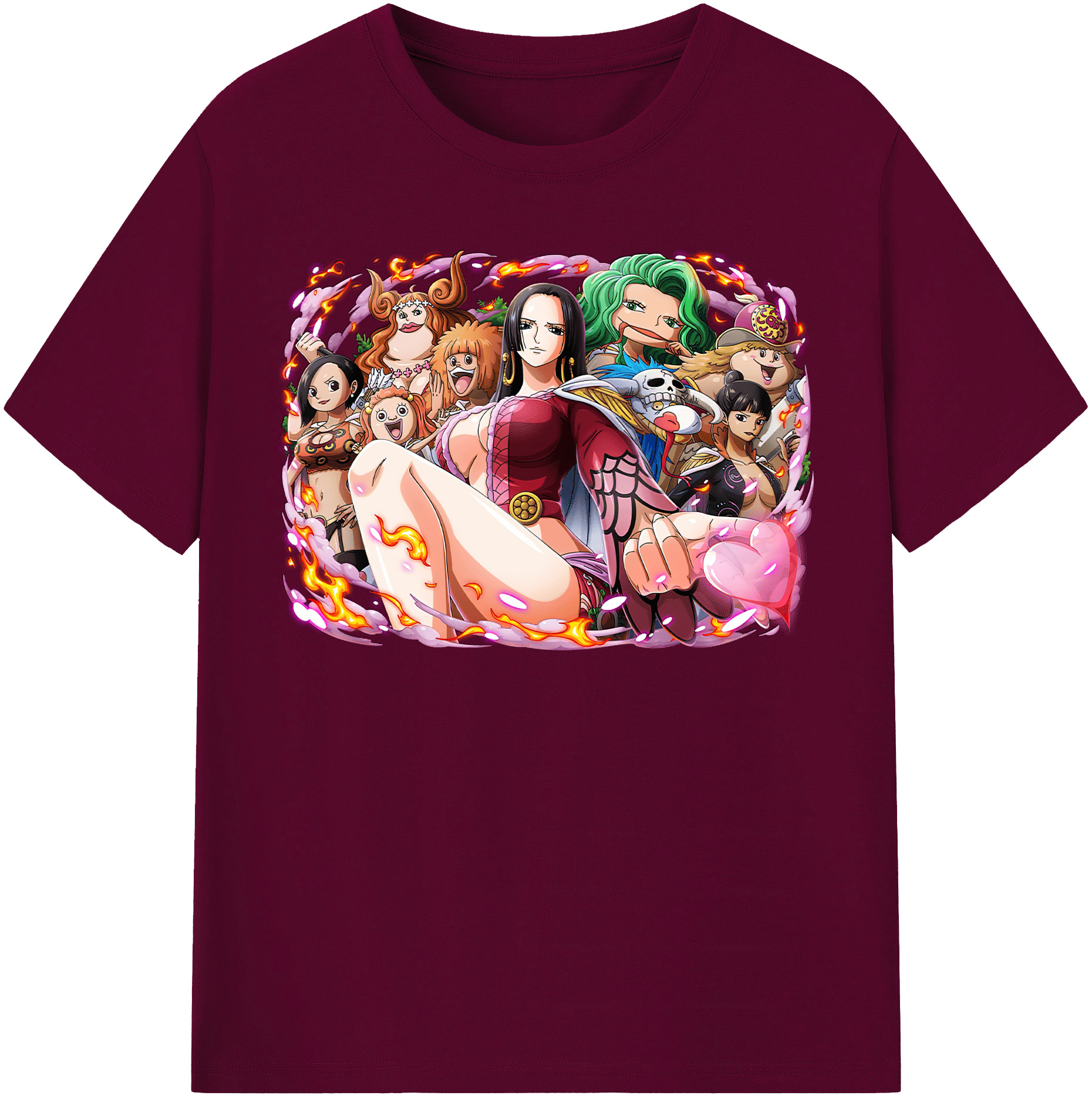 ワンピース ボア・ハンコック ONE PIECE Boa·Hancock レディースカジュアルプリントTシャツ（綿100％）